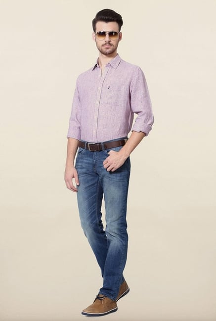 Allen Solly Pink Striped Casual Shirt Allen Solly Pink Striped Casual Shirt