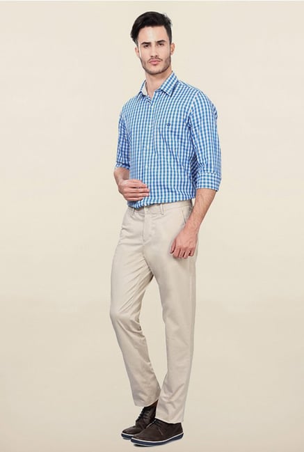 Allen Solly Off White Casual Trouser Allen Solly Off White Casual Trouser