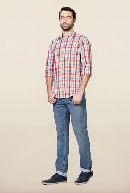 Peter England Multicolor Checks Casual Shirt Peter England Multicolor Checks Casual Shirt