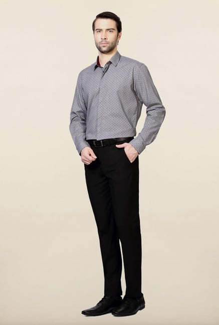 Van Heusen Grey Printed Cotton Shirt Van Heusen Grey Printed Cotton Shirt