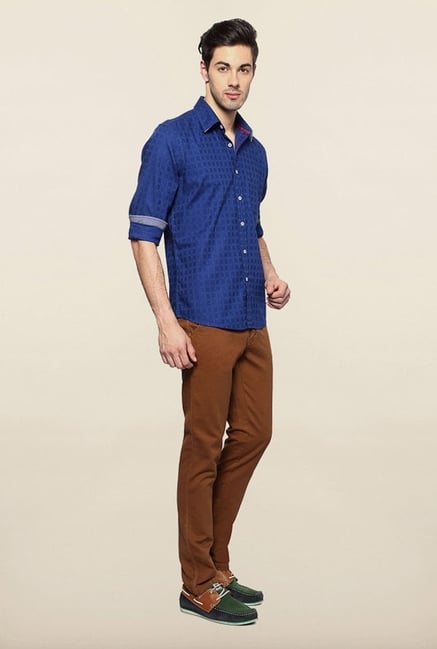 Allen Solly Blue Checks Casual Shirt Allen Solly Blue Checks Casual Shirt