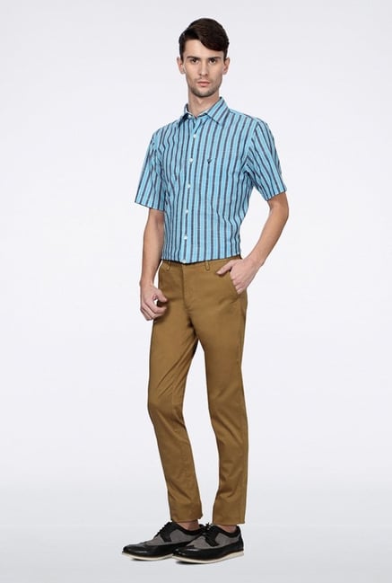 Allen Solly Khaki Solid Casual Trouser Allen Solly Khaki Solid Casual Trouser