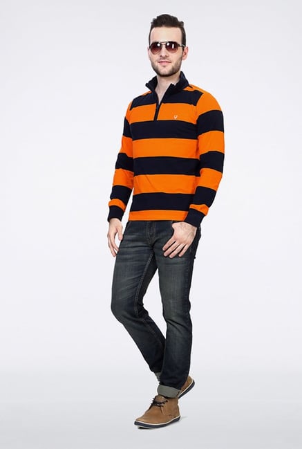 Allen Solly Orange & Black T shirt Allen Solly Orange & Black T shirt