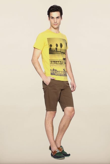 Allen Solly Yellow Graphic T shirt Allen Solly Yellow Graphic T shirt