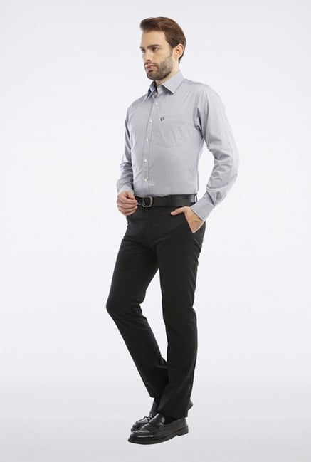 Allen Solly Grey Solid Casual Shirt Allen Solly Grey Solid Casual Shirt