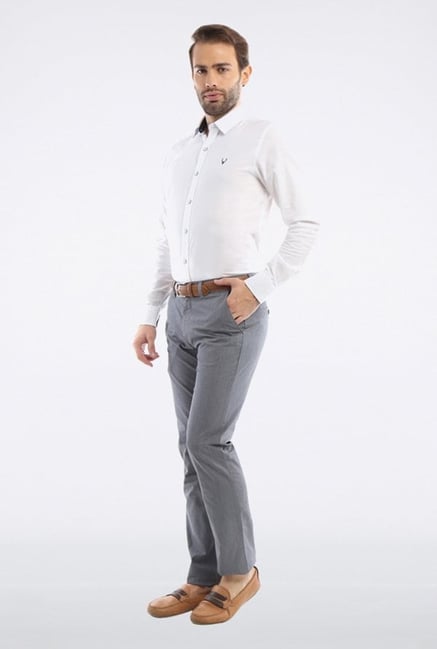 Allen Solly White Solid Casual Shirt Allen Solly White Solid Casual Shirt