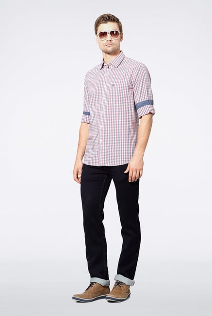 Allen Solly Red Checks Casual Shirt Allen Solly Red Checks Casual Shirt