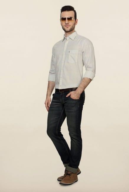 Allen Solly White Checks Casual Shirt Allen Solly White Checks Casual Shirt