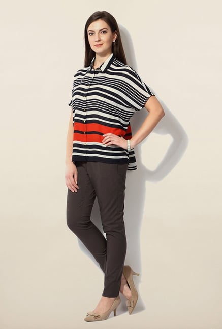 Van Heusen Black Striped Shirt Van Heusen Black Striped Shirt