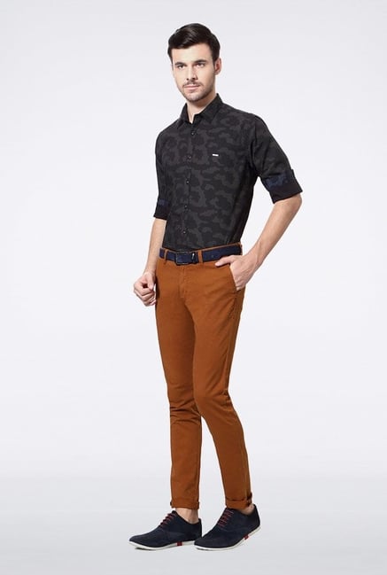 Van Heusen Black Printed Casual Shirt Van Heusen Black Printed Casual Shirt