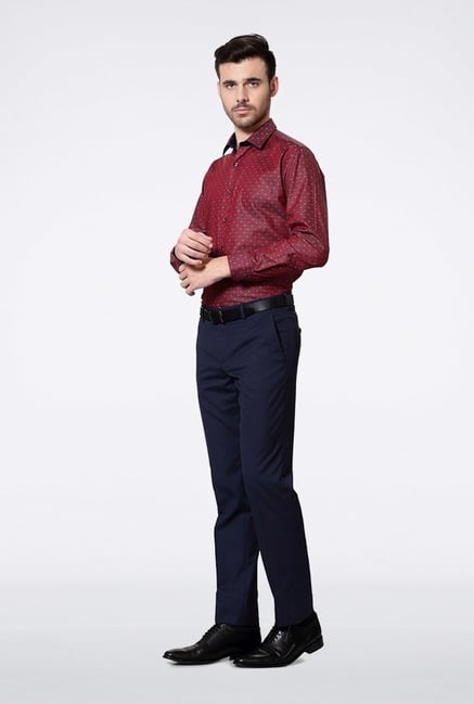 Van Heusen Maroon Printed Casual Shirt Van Heusen Maroon Printed Casual Shirt