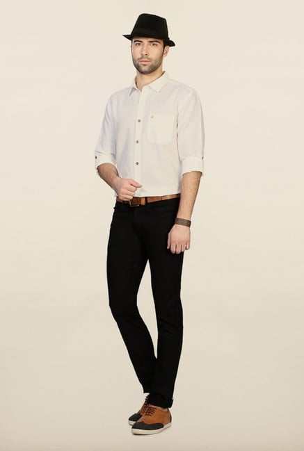 People White Solid Linen Shirt People White Solid Linen Shirt