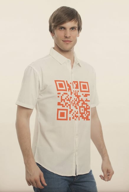 People White Printed Casual Shirt People White Printed Casual Shirt
