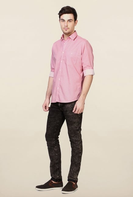 Van Heusen Pink Printed Shirt Van Heusen Pink Printed Shirt