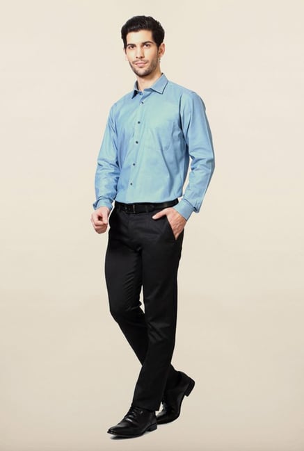 Van Heusen Blue Solid Shirt Van Heusen Blue Solid Shirt
