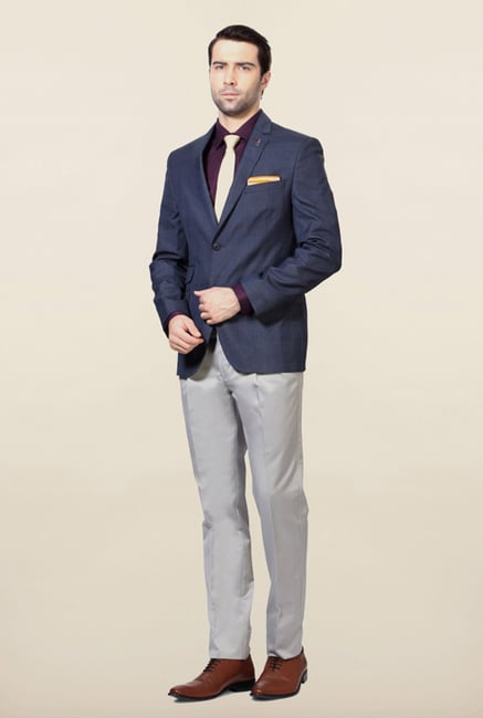 Van Heusen Navy Solid Blazer Van Heusen Navy Solid Blazer