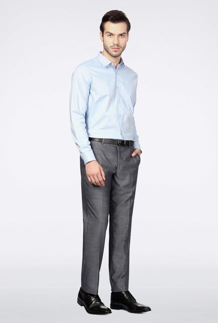 Van Heusen Blue Printed Casual Shirt Van Heusen Blue Printed Casual Shirt