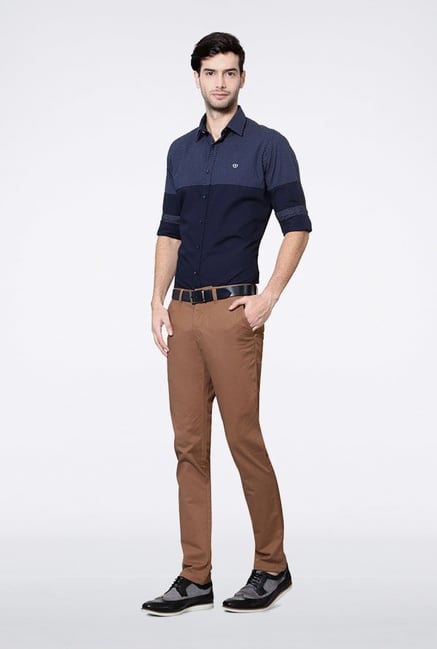 Van Heusen Navy Printed Casual Shirt Van Heusen Navy Printed Casual Shirt