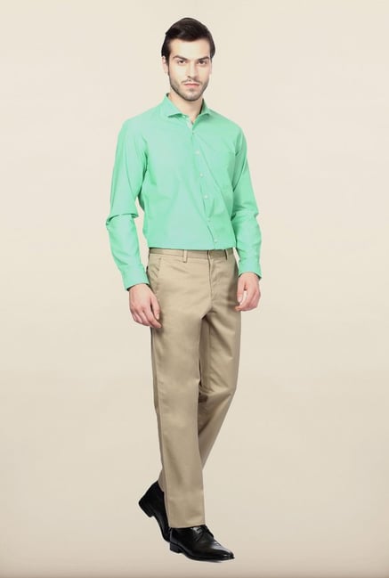 Van Heusen Turquoise Solid Casual Shirt Van Heusen Turquoise Solid Casual Shirt