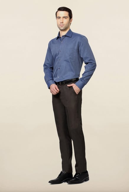 Van Heusen Navy Jacquard Printed Shirt Van Heusen Navy Jacquard Printed Shirt