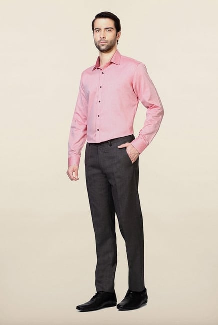 Van Heusen Pink Self Printed Shirt Van Heusen Pink Self Printed Shirt