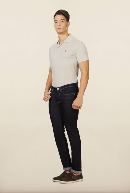Allen Solly Navy Solid Jeans Allen Solly Navy Solid Jeans