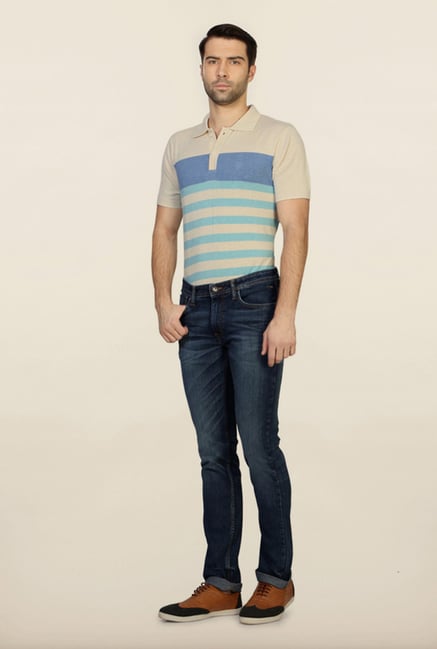 Van Heusen Blue Solid Mid Rise Jeans Van Heusen Blue Solid Mid Rise Jeans