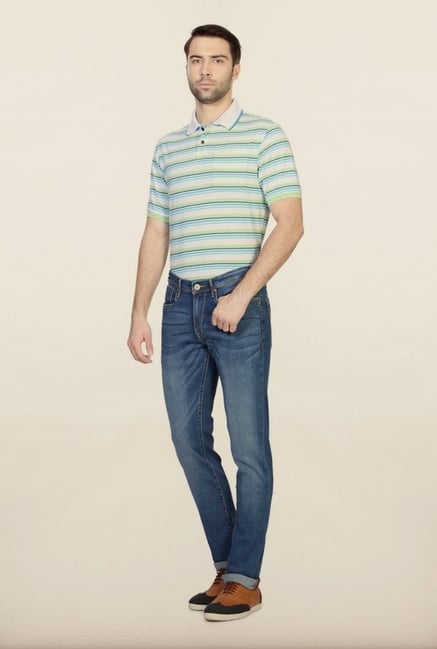 Allen Solly Blue Solid Jeans Allen Solly Blue Solid Jeans