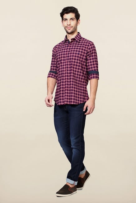 Van Heusen Red & Blue Checks Shirt Van Heusen Red & Blue Checks Shirt