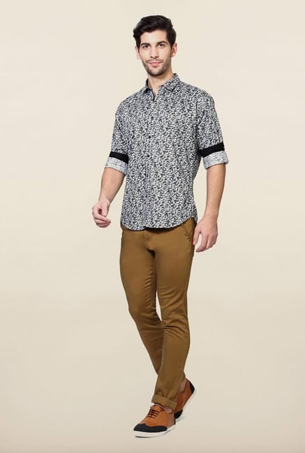 Van Heusen Grey Printed Cotton Shirt Van Heusen Grey Printed Cotton Shirt