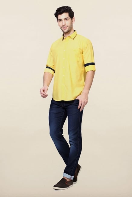 Van Heusen Yellow Printed Shirt Van Heusen Yellow Printed Shirt
