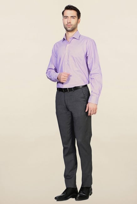 Van Heusen Lilac Checks Cotton Shirt Van Heusen Lilac Checks Cotton Shirt