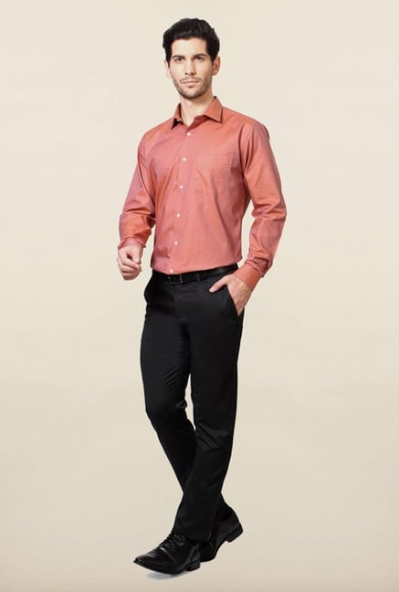 Van Heusen Peach Solid Shirt Van Heusen Peach Solid Shirt