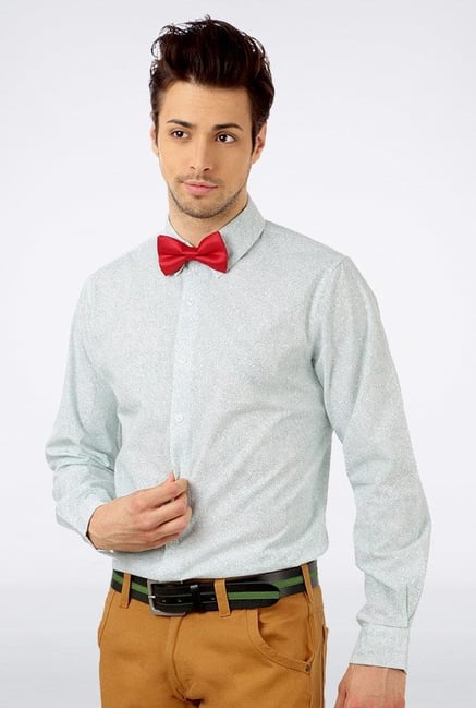 People Light Blue Printed Casual Shirt People Light Blue Printed Casual Shirt