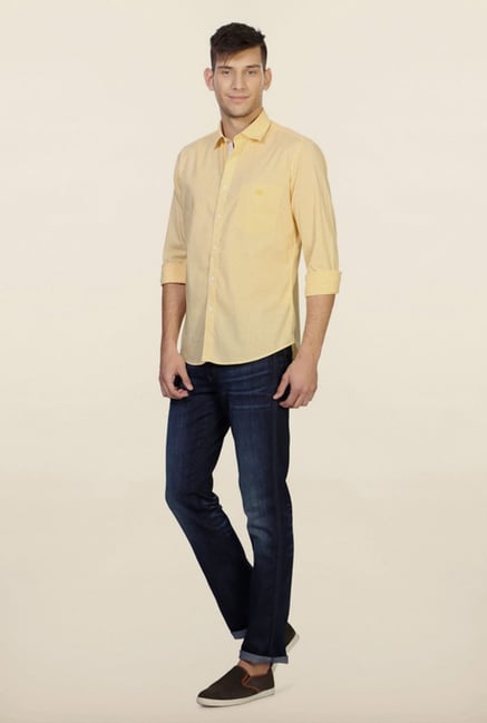 Van Heusen Yellow Checks Shirt Van Heusen Yellow Checks Shirt