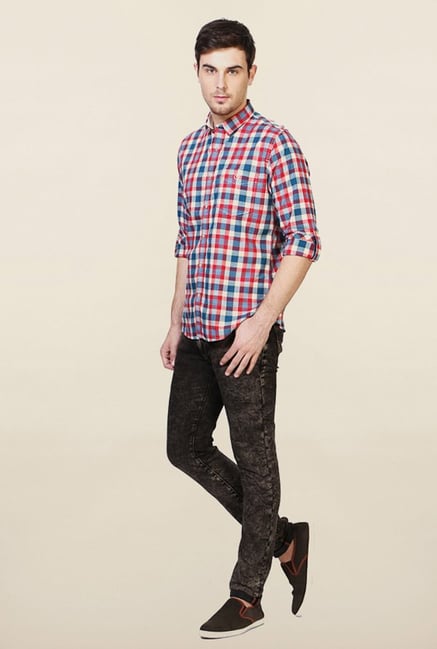 Van Heusen Multicolor Checks Cotton Shirt Van Heusen Multicolor Checks Cotton Shirt