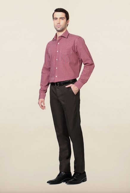 Van Heusen Maroon Checks Shirt Van Heusen Maroon Checks Shirt
