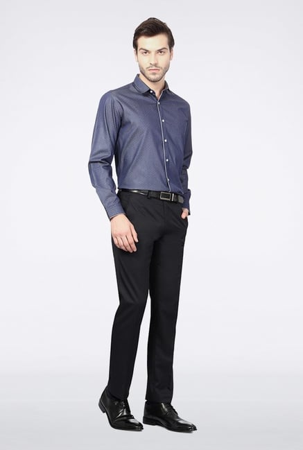 Van Heusen Blue Printed Casual Shirt Van Heusen Blue Printed Casual Shirt