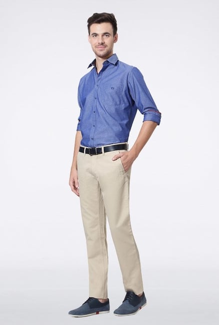 Van Heusen Blue Solid Casual Shirt Van Heusen Blue Solid Casual Shirt