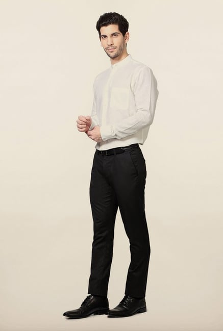 Van Heusen White Solid Linen Shirt Van Heusen White Solid Linen Shirt