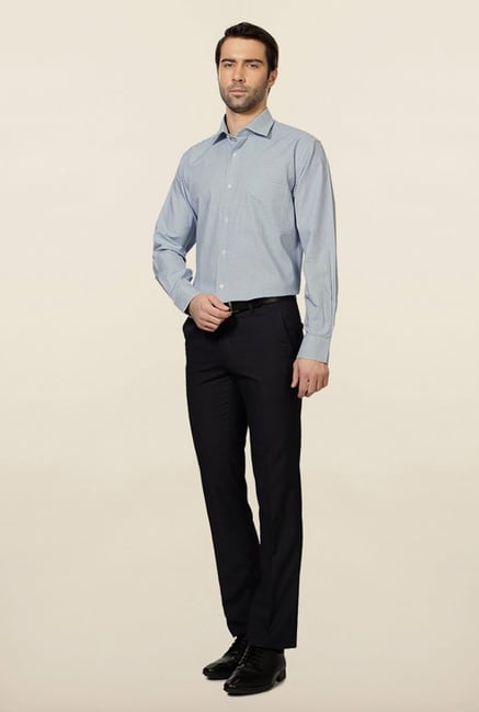 Van Heusen Blue Checks Cotton Shirt Van Heusen Blue Checks Cotton Shirt