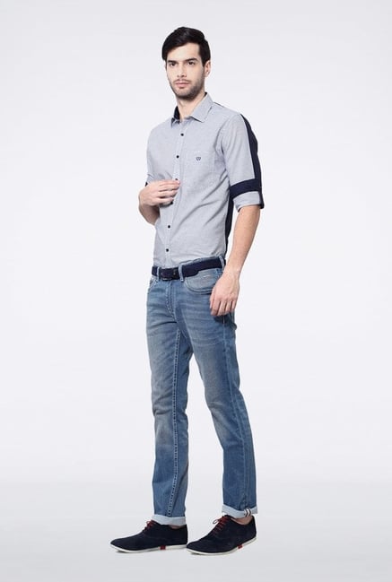 Van Heusen Light Blue Striped Casual Shirt Van Heusen Light Blue Striped Casual Shirt