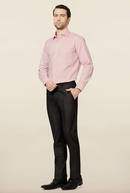 Van Heusen Dark Grey Solid Slim Fit Trouser Van Heusen Dark Grey Solid Slim Fit Trouser