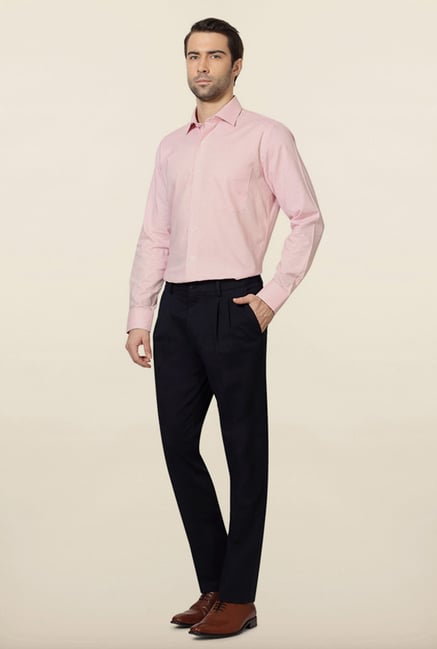 Van Heusen Navy Solid Trouser Van Heusen Navy Solid Trouser