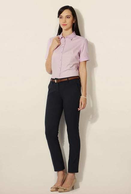 Van Heusen Lilac Pin Striped Shirt Van Heusen Lilac Pin Striped Shirt