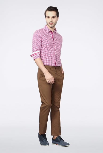 Van Heusen Brown Casual Trousers Van Heusen Brown Casual Trousers