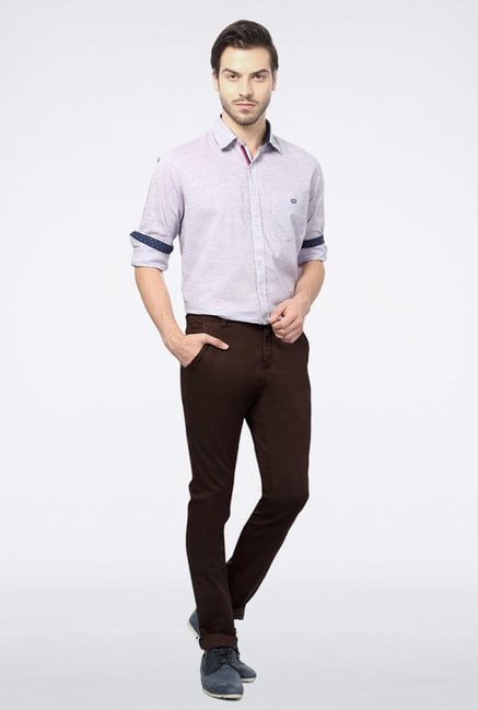 Van Heusen Brown Casual Trousers Van Heusen Brown Casual Trousers