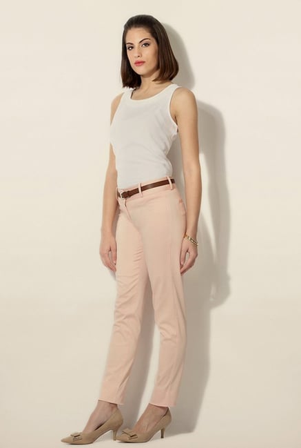 Van Heusen Pink Solid Trouser Van Heusen Pink Solid Trouser