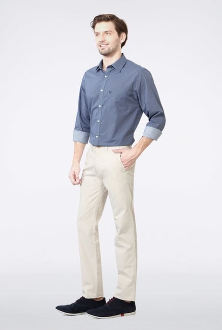 Van Heusen Cream Casual Trousers Van Heusen Cream Casual Trousers