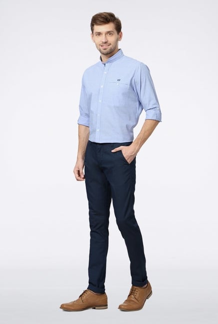 Van Heusen Blue Casual Trousers Van Heusen Blue Casual Trousers